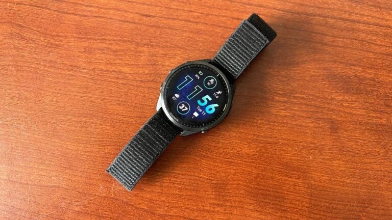 Garmin Forerunner 965 with black nylon strap